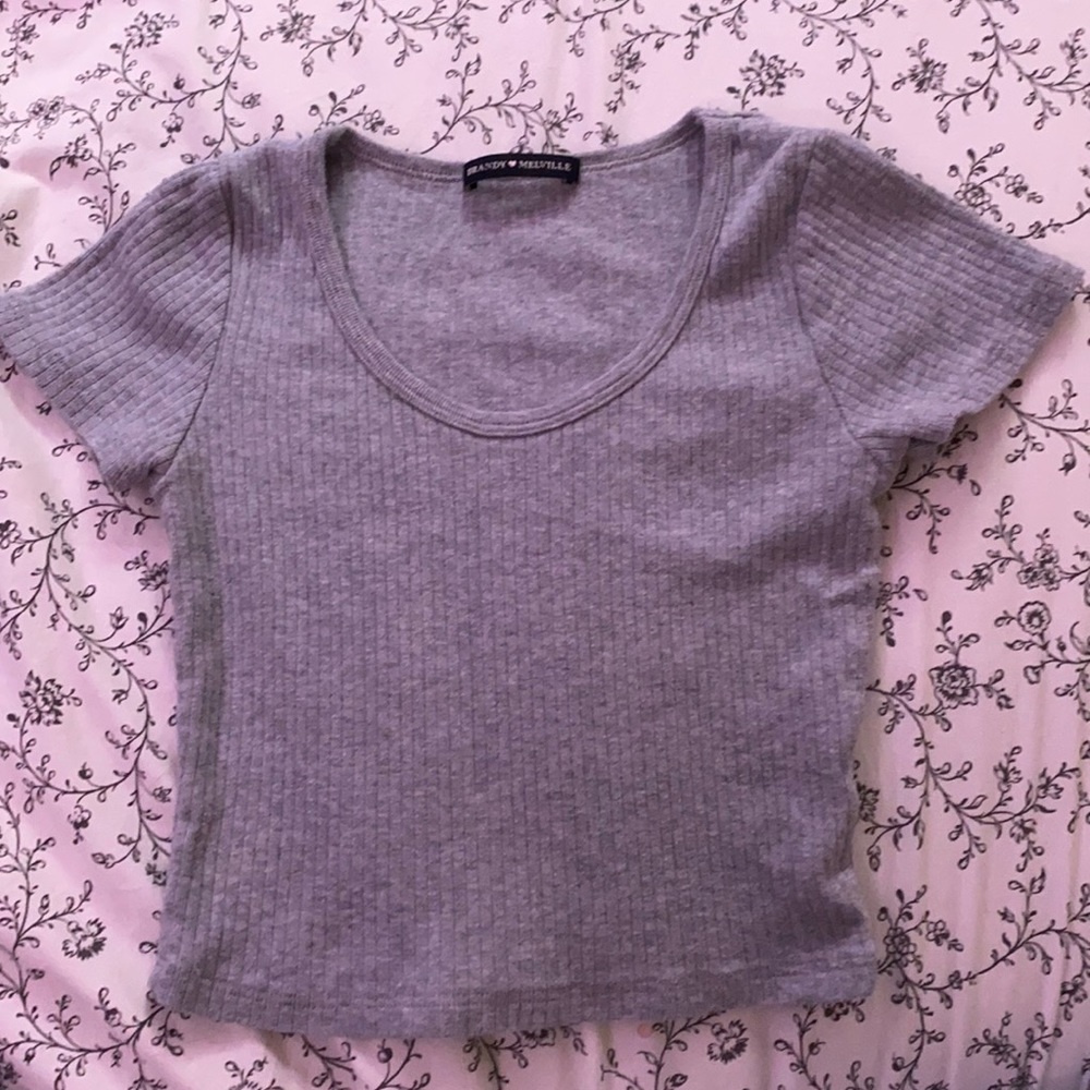 Cropped grey brandy shirt